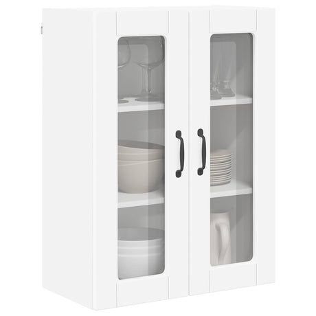 Vidaxl wandglas cabinet porto wit 60 x 31 x 80 cm bewerkt hout
