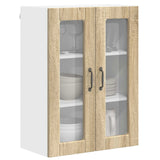 Vidaxl wandglas cabinet porto sonoma eiken 60 x 31 x 80 cm