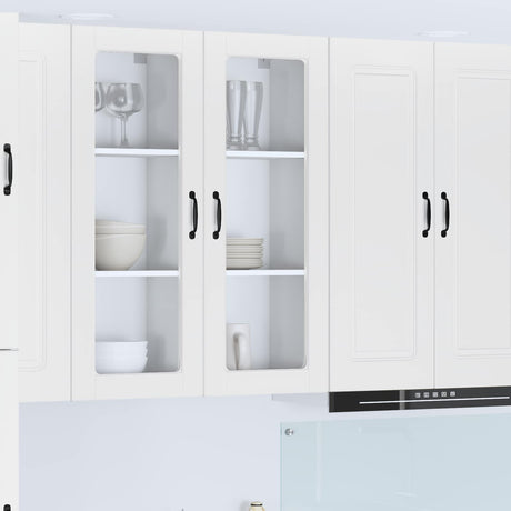 Vidaxl wandglas cabinet porto wit 40 x 31 x 100 cm bewerkt hout