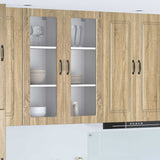 Vidaxl wandglas cabinet porto sonoma eiken 40 x 31 x 100 cm