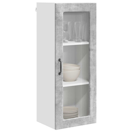 Vidaxl wandglas cabinet porto beton grijs 40 x 31 x 100 cm