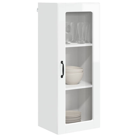 Vidaxl wandglas cabinet porto hoogglans wit 40 x 31 x 100 cm