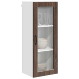 Vidaxl wandglas cabinet porto bruin eiken 40 x 31 x 100 cm
