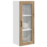 Vidaxl wandglas cabinet porto artisan eiken 40 x 31 x 100 cm