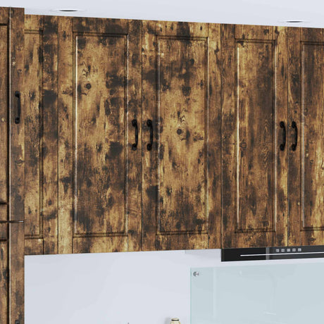 Vidaxl wandkast porto gerookt eiken 40 x 31 x 100 cm bewerkt hout