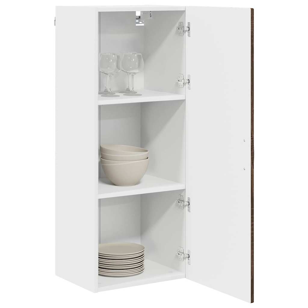 Vidaxl wandkast porto bruin eiken 40 x 31 x 100 cm bewerkt hout