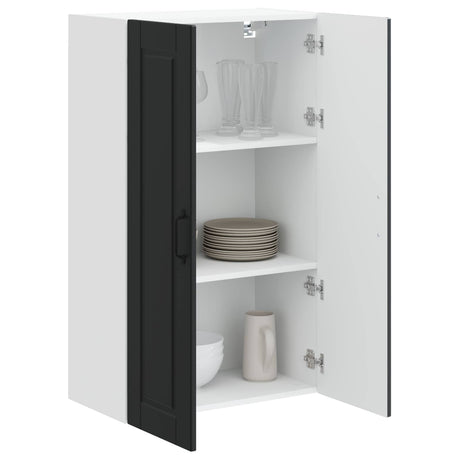 Vidaxl wandkast porto zwart 60 x 31 x 100 cm bewerkt hout