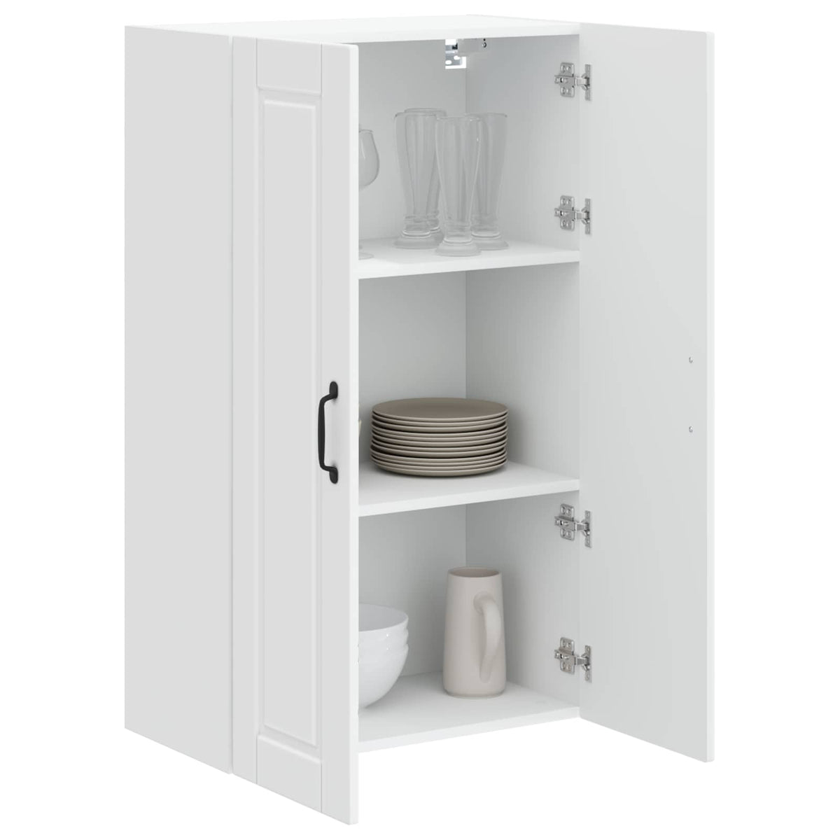 Vidaxl wandkast porto hoogglans wit 60 x 31 x 100 cm bewerkt hout