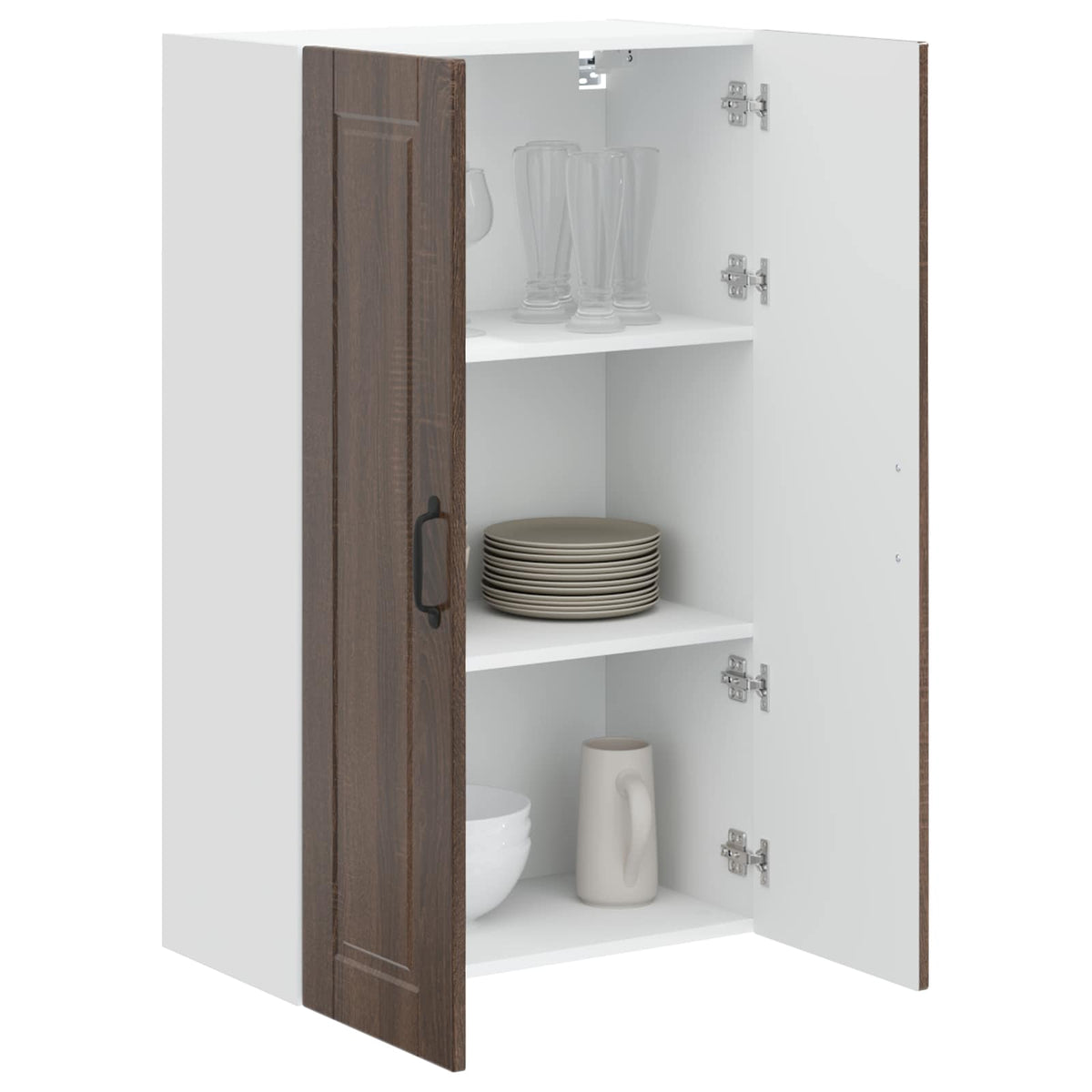 Vidaxl wandkast porto bruin eiken 60 x 31 x 100 cm bewerkt hout