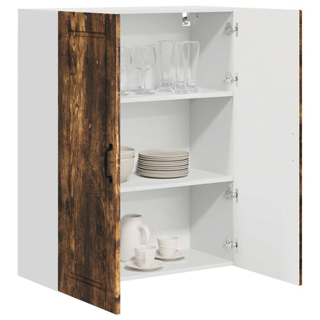 Vidaxl wandkast porto gerookt eiken 80 x 31 x 100 cm bewerkt hout