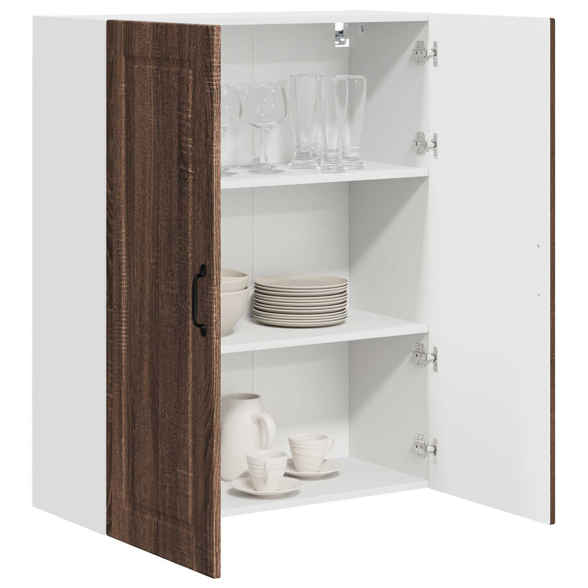 Vidaxl wandkast porto bruin eiken 80 x 31 x 100 cm bewerkt hout