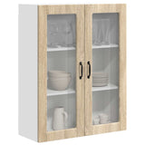 Vidaxl wandglas cabinet porto sonoma eiken 80 x 31 x 100 cm