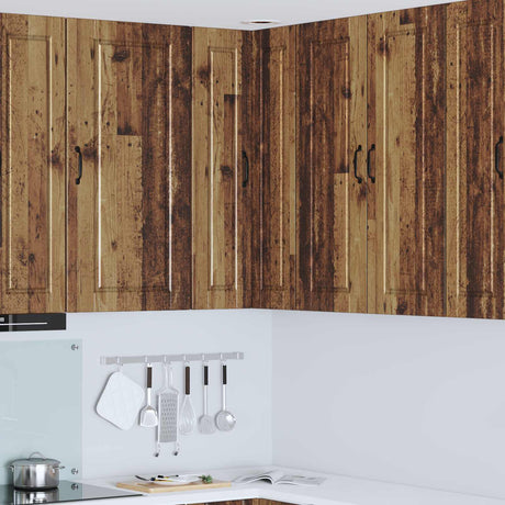 Vidaxl wandhoekkast porto oudhout 57 x 57 x 100 cm bewerkt hout