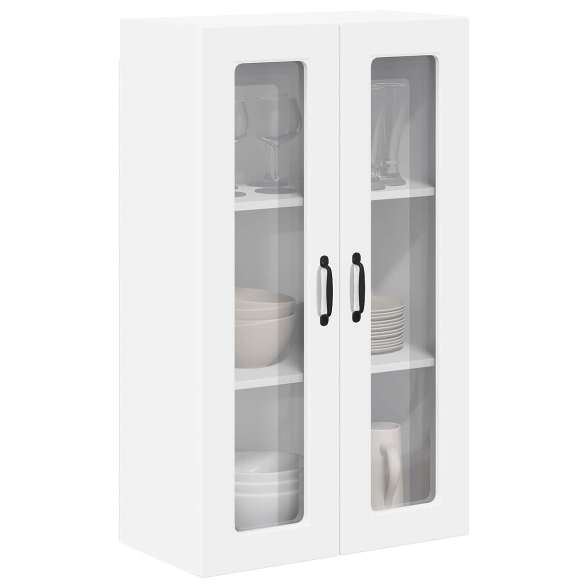 Vidaxl wandglas cabinet porto wit 60 x 31 x 100 cm bewerkt hout