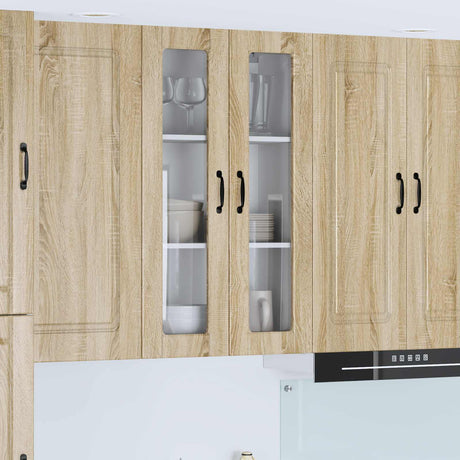 Vidaxl wandglas cabinet porto sonoma eiken 60 x 31 x 100 cm