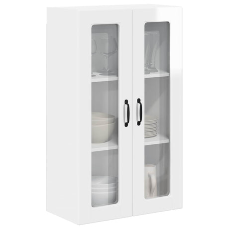 Vidaxl wandglas cabinet porto hoogglans wit 60 x 31 x 100 cm