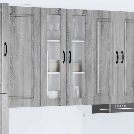 Vidaxl wandglas cabinet porto grijs sonoma 60 x 31 x 100 cm