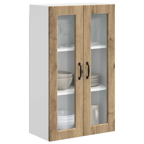 Vidaxl wandglas cabinet porto artisan eiken 60 x 31 x 100 cm