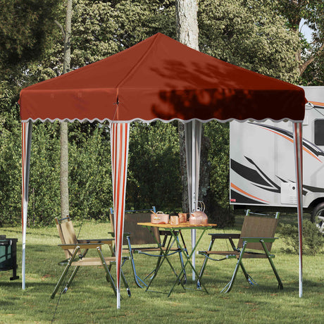 Vidaxl pop-up partytent 195 x 195 x 245 cm terracotta oxford stof