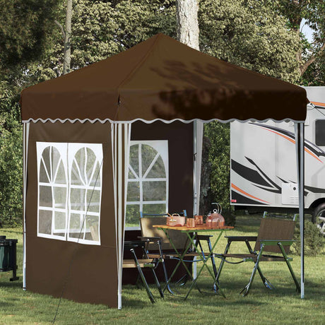 Vidaxl pop-up partytent 195 x 195 x 245 cm taupe oxford stof