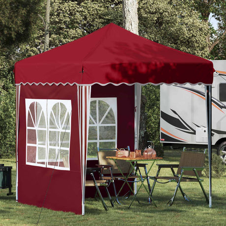 Vidaxl pop-up partytent 195 x 195 x 245 cm bordeauxrood oxford stof
