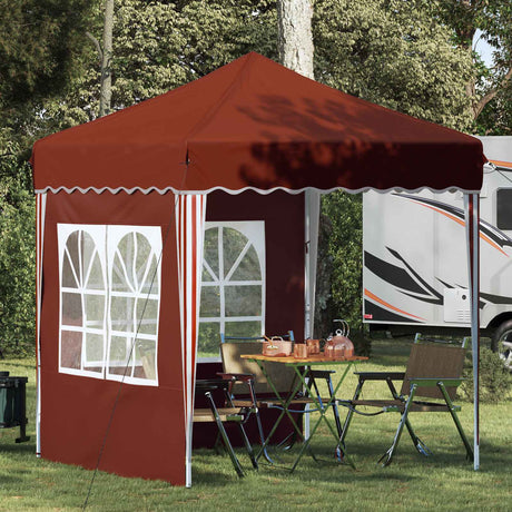 Vidaxl pop-up partytent 195 x 195 x 245 cm terracotta oxford stof