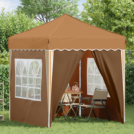 Vidaxl pop-up partytent 195 x 195 x 245 cm beige oxford stof