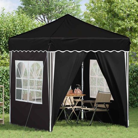 Vidaxl pop-up partytent 195 x 195 x 245 cm zwart oxford stof