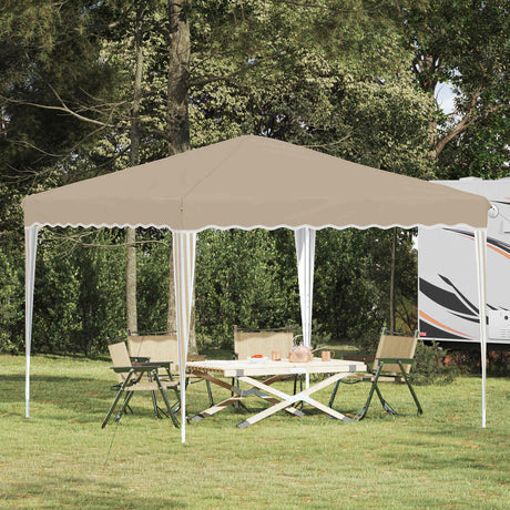 Vidaxl pop-up partytent 288 x 288 x 245 cm crèmekleurig oxford stof