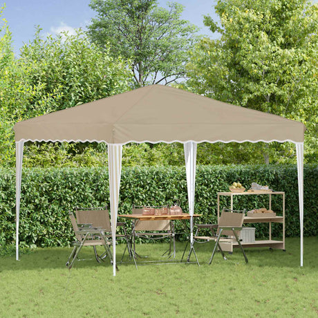Vidaxl pop-up partytent 288 x 288 x 245 cm crèmekleurig oxford stof