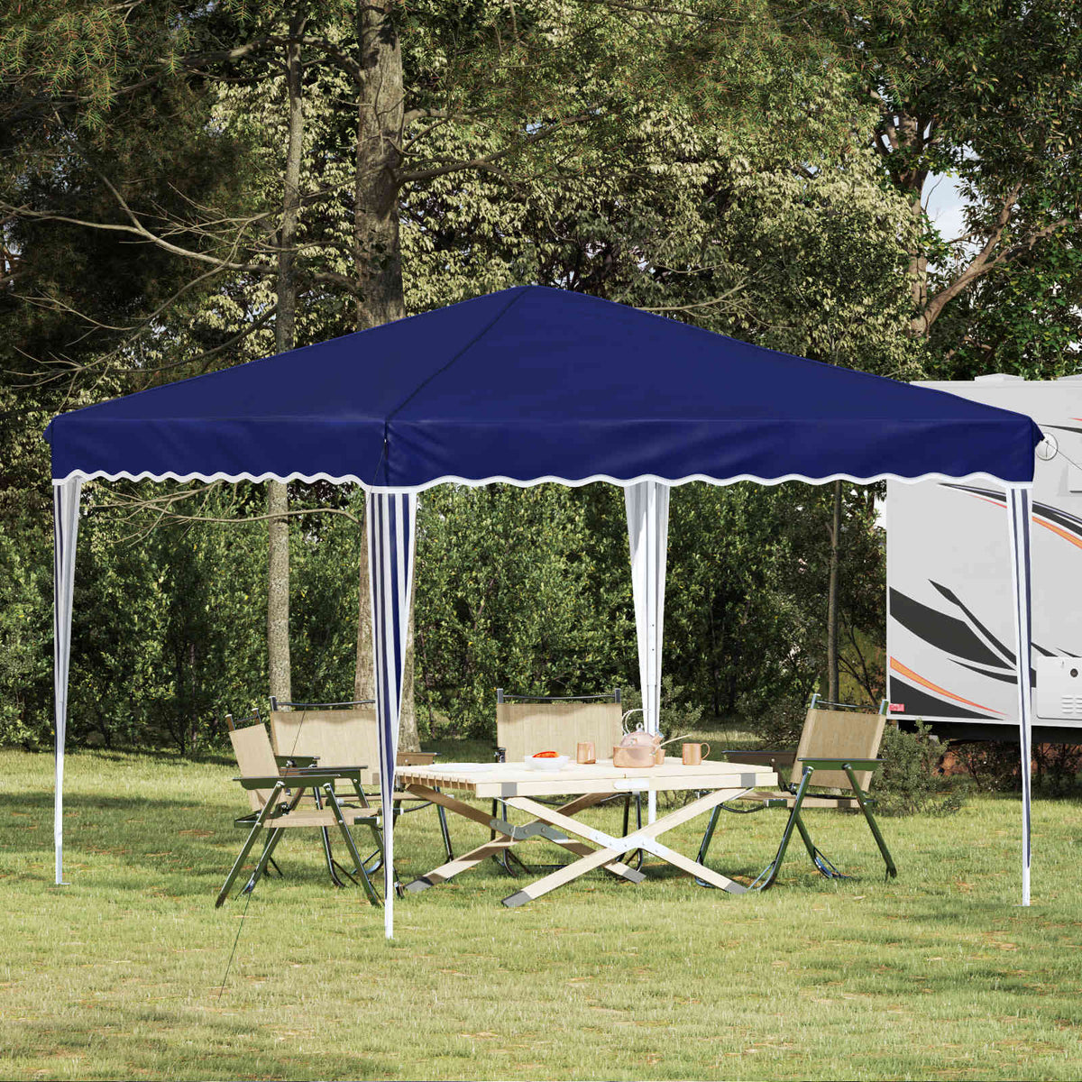 Vidaxl pop-up partytent 288 x 288 x 245 cm blauw oxford stof