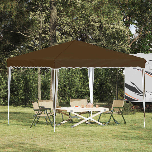 Vidaxl pop-up partytent 288 x 288 x 245 cm taupe oxford stof
