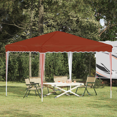 Vidaxl pop-up partytent 288 x 288 x 245 cm terracotta oxford stof