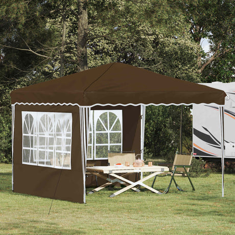 Vidaxl pop-up partytent 288 x 288 x 245 cm taupe oxford stof