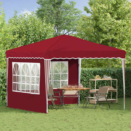 Vidaxl pop-up partytent 288 x 288 x 245 cm bordeauxrood oxford stof