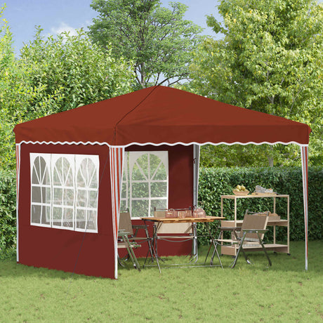 Vidaxl pop-up partytent 288 x 288 x 245 cm terracotta oxford stof