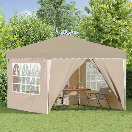 Vidaxl pop-up partytent 288 x 288 x 245 cm crèmekleurig oxford stof