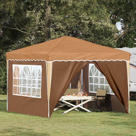Vidaxl pop-up partytent 288 x 288 x 245 cm beige oxford stof