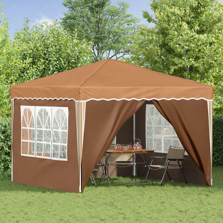 Vidaxl pop-up partytent 288 x 288 x 245 cm beige oxford stof