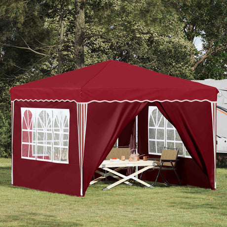 Vidaxl pop-up partytent 288 x 288 x 245 cm bordeauxrood oxford stof