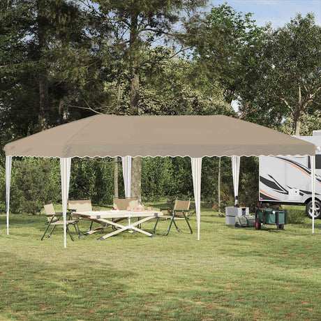 Vidaxl pop-up partytent 575 x 290 x 245 cm crèmekleurig