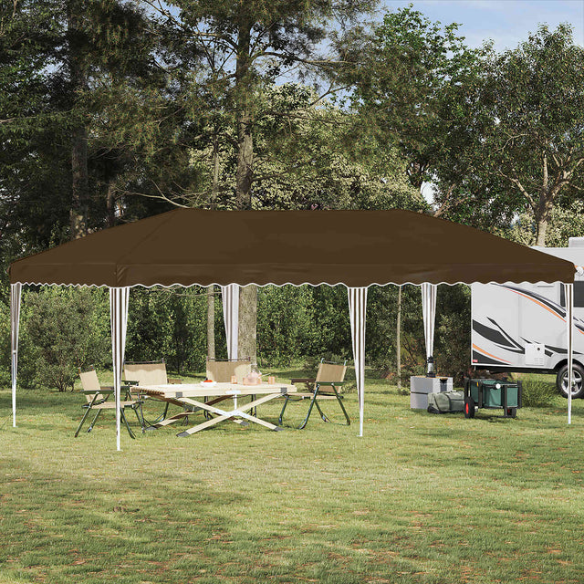 Vidaxl pop-up partytent 575 x 290 x 245 cm taupe