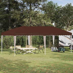 Vidaxl pop-up partytent 575 x 290 x 245 cm bruin
