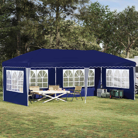 Vidaxl pop-up partytent 575 x 289 x 245 cm blauw
