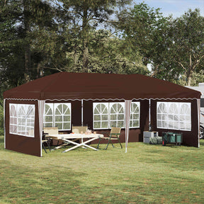 Vidaxl pop-up partytent 575 x 289 x 245 cm bruin