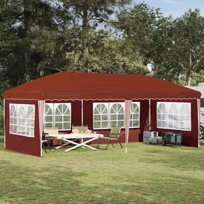 Vidaxl pop-up partytent 575 x 289 x 245 cm terracotta
