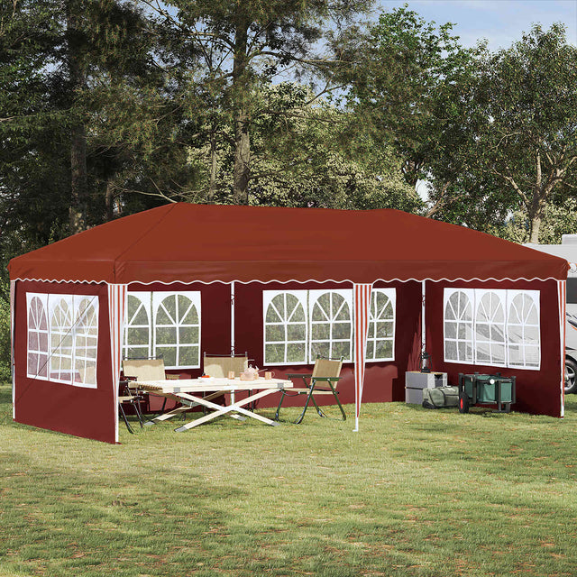 Vidaxl pop-up partytent 575 x 289 x 245 cm terracotta