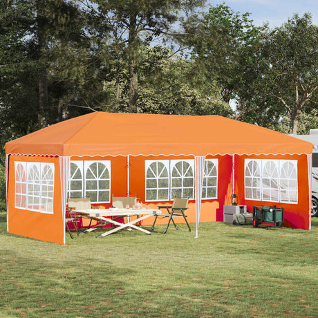 Vidaxl pop-up partytent 575 x 289 x 245 cm oranje