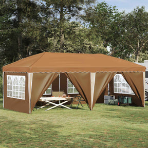 Vidaxl pop-up partytent 575 x 288 x 245 cm beige