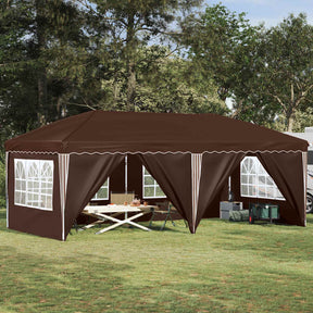 Vidaxl pop-up partytent 575 x 288 x 245 cm bruin